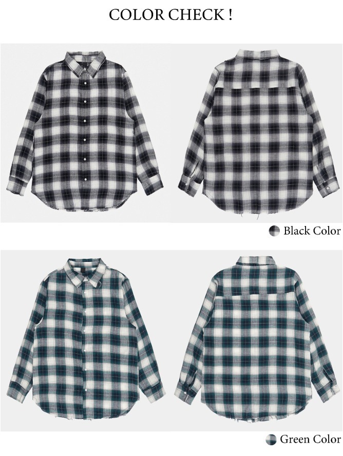 [COSYHARU公式]Cutting Detail Oversized Fit Shirt