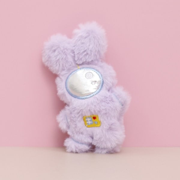 うさぎのぬいぐるみ 紫の帽子付き ぬいぐるみ ウサギ 紫 16cm マインクラフト リボン袋付【残り3