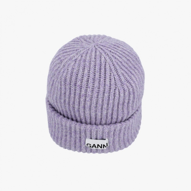 ガンニ A6439 233 ロゴパッチストラクチャードビーニー ガンニ A6439 233 ロゴパッチストラクチャードビーニー