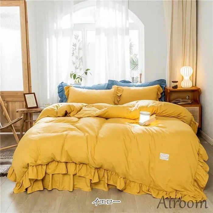 【新作入荷】布団カバー シングル フリル付き 春夏秋冬 無地 3点セット 掛け布団カバー かわいい 寝具カバーセット フラットシーツ 枕カバー セミシングル 敷布団カバー orange 【新作入荷】布団カバー シングル フリル付き 春夏秋冬 無地 3点セット 掛け布団カバー かわいい 寝具カバーセット フラットシーツ 枕カバー セミシングル 敷布団カバー orange