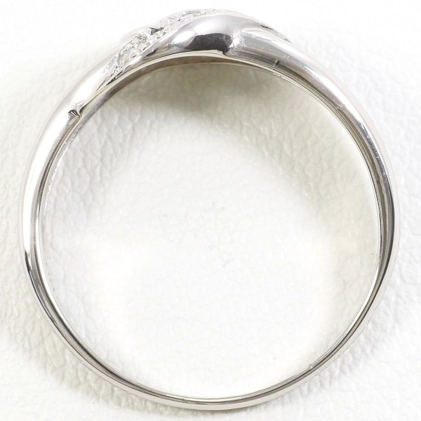 PT850 プラチナ リング 指輪 14号 ダイヤ 0.05 総重量約3.8g ジュエリー 中古