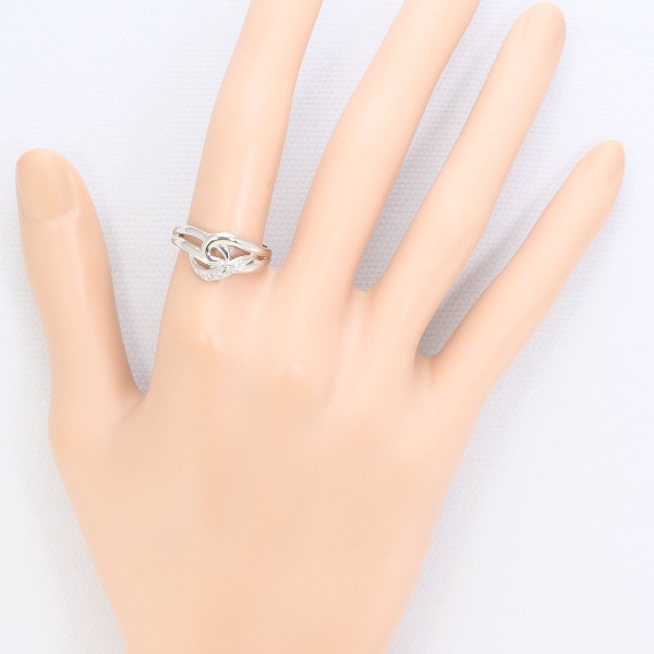 PT850 プラチナ リング 指輪 14号 ダイヤ 0.05 総重量約3.8g ジュエリー 中古