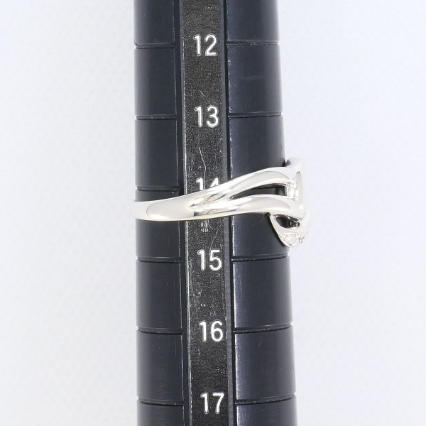 PT850 プラチナ リング 指輪 14号 ダイヤ 0.05 総重量約3.8g ジュエリー 中古