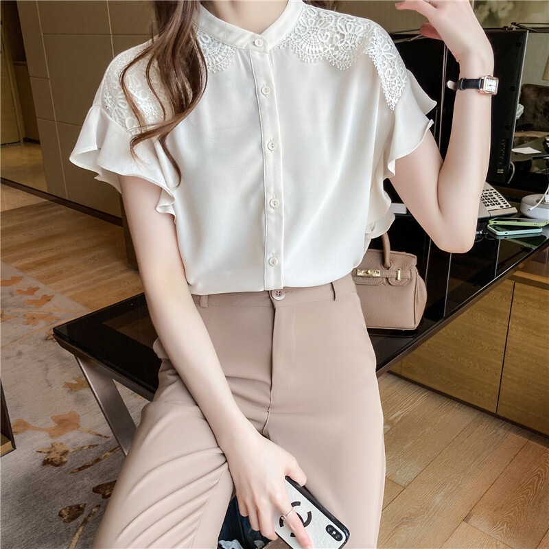 シャツ ブラウス カットソー レディース 半袖 フリル 襟付き 刺繍 レース 上品 かわいい 大人可愛い きれいめ シンプル カジュアル 無地 なつ ママ 学生 お出かけ ホワイト トップス シャツ ブラウス カットソー レディース 半袖 フリル 襟付き 刺繍 レース 上品 かわいい 大人可愛い きれいめ シンプル カジュアル 無地 なつ ママ 学生 お出かけ ホワイト トップス