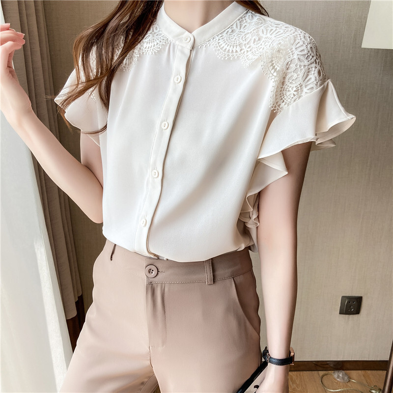 シャツ ブラウス カットソー レディース 半袖 フリル 襟付き 刺繍 レース 上品 かわいい 大人可愛い きれいめ シンプル カジュアル 無地 なつ ママ 学生 お出かけ ホワイト トップス シャツ ブラウス カットソー レディース 半袖 フリル 襟付き 刺繍 レース 上品 かわいい 大人可愛い きれいめ シンプル カジュアル 無地 なつ ママ 学生 お出かけ ホワイト トップス