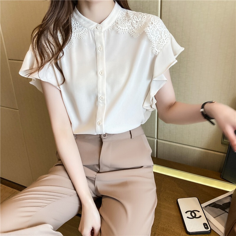 シャツ ブラウス カットソー レディース 半袖 フリル 襟付き 刺繍 レース 上品 かわいい 大人可愛い きれいめ シンプル カジュアル 無地 なつ ママ 学生 お出かけ ホワイト トップス シャツ ブラウス カットソー レディース 半袖 フリル 襟付き 刺繍 レース 上品 かわいい 大人可愛い きれいめ シンプル カジュアル 無地 なつ ママ 学生 お出かけ ホワイト トップス