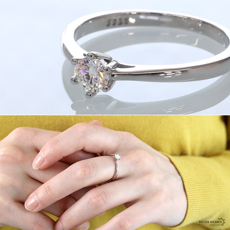 モアサナイト 925リング 0.3ct [cr467-03ct]