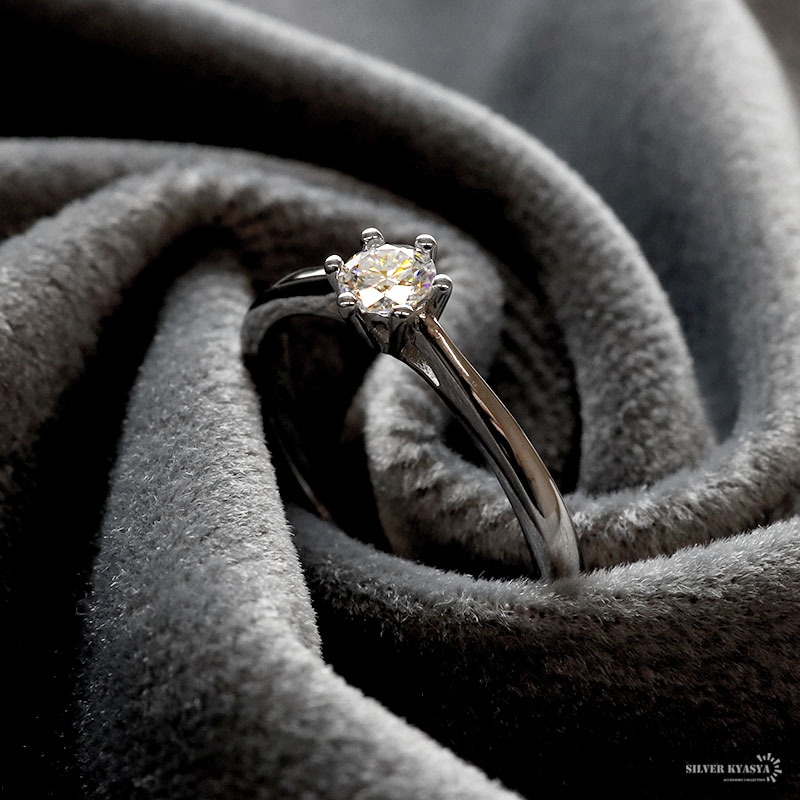 モアサナイト 925リング 0.3ct [cr467-03ct]