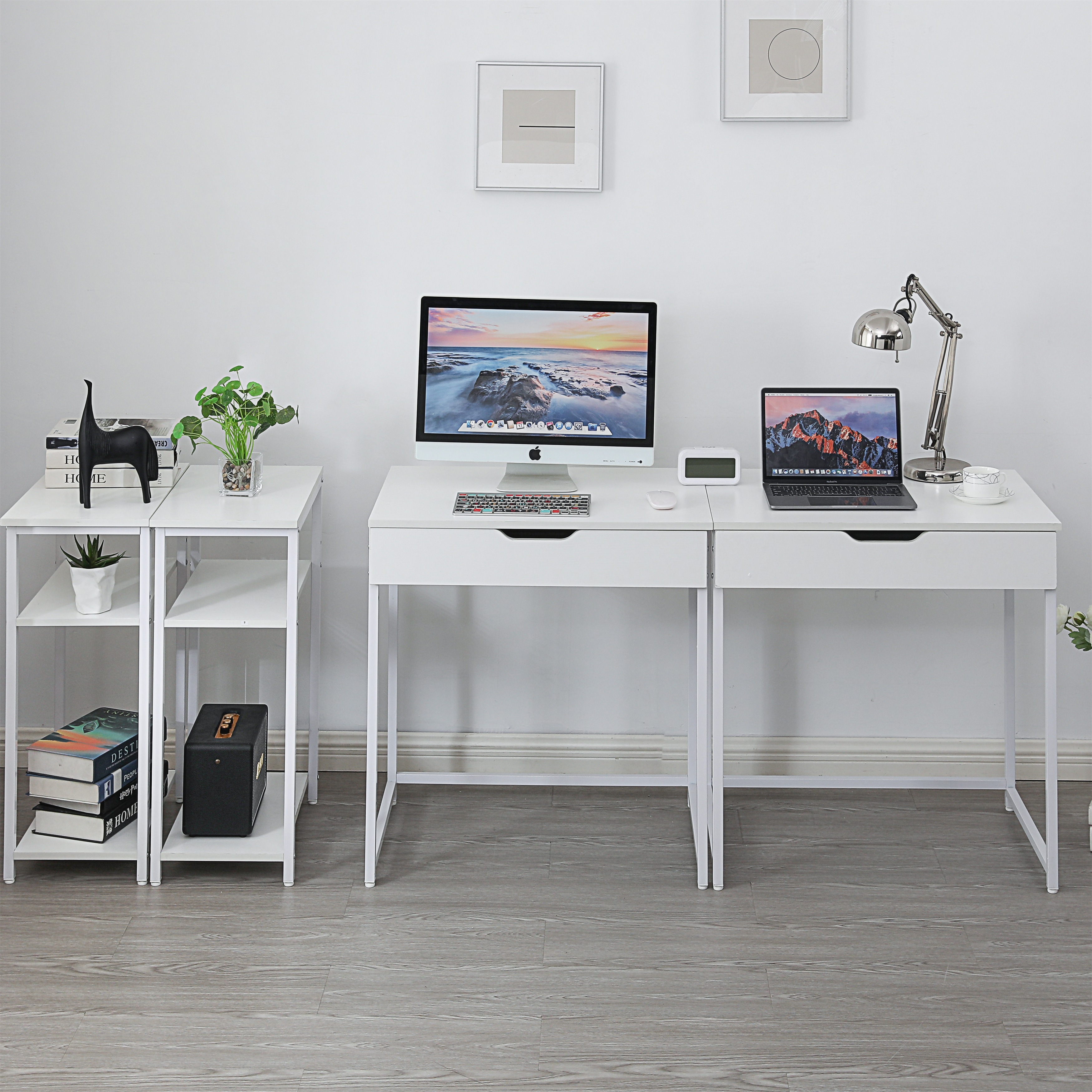 【国内出荷-送.料.無.料】【人気商品】【ホワイト】パソコンデスク一体分割両用引き出し付き学習机勉強机書斎机収納ラック付き木製学習机勉強机ミシン台書斎机~267 【国内出荷-送.料.無.料】【人気商品】【ホワイト】パソコンデスク一体分割両用引き出し付き学習机勉強机書斎机収納ラック付き木製学習机勉強机ミシン台書斎机~267