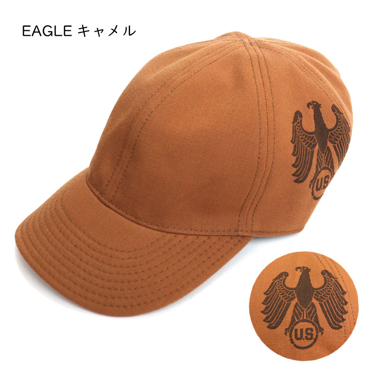 UES ウエス プリントベースボールキャップ made in JAPAN 日本製 プリント 硫化染め ゴム 帽子 経年変化 アメカジ カジュアル メンズ レディース かっこいい 822555