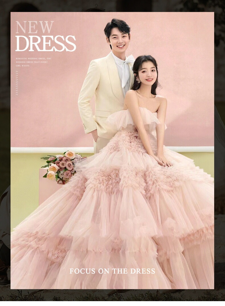 特別仕様チュールドレス 森系 エレガントなテーマのノースリーブの