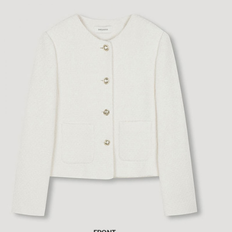 [シーズミス] エレガントな無地ツイードジャケット (価格:468,000ウォン)