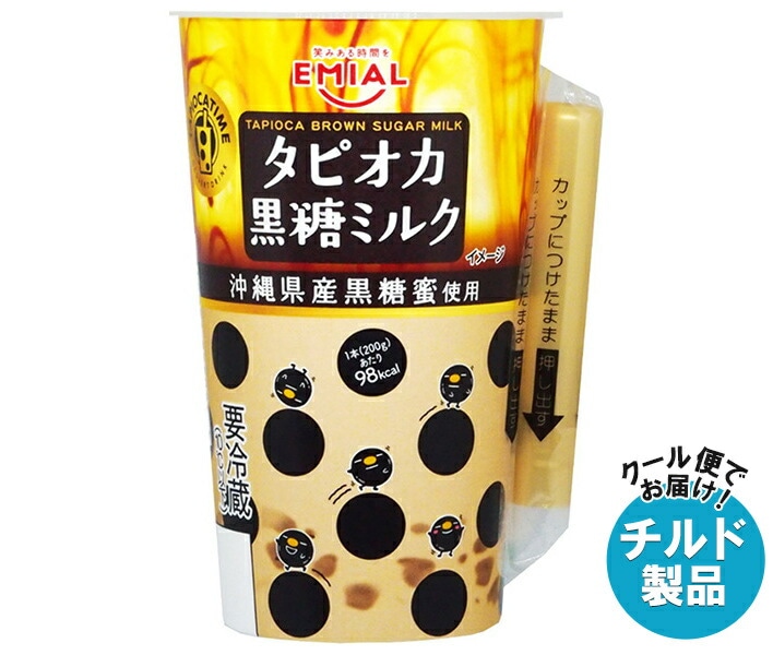 チルド 安曇野食品工房 TAPIOCA TIME(タピオカタイム) タピオカ黒糖ミルク 200g＊12本入＊(2ケース) mdprevattcaulkingandwaterproofing.com