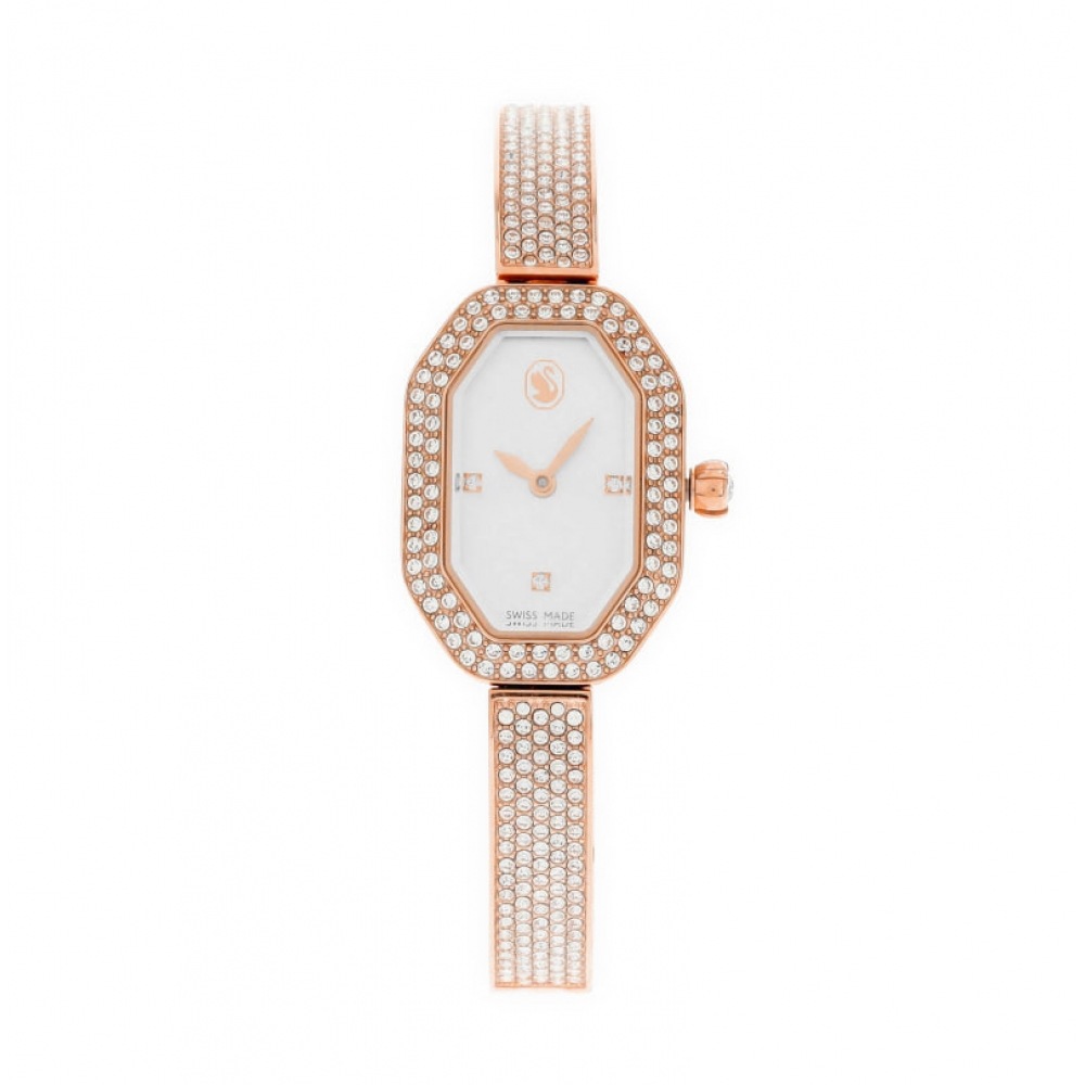 スワロフスキー　腕時計 Swarovski Matrix Bangle Quartz Crystal Grey Dial Ladies