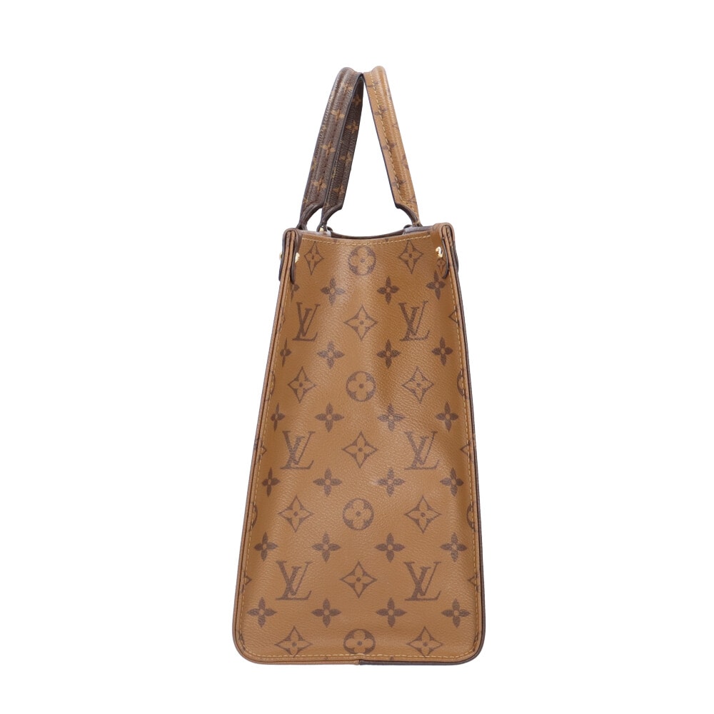 ルイヴィトン オンザゴーMM モノグラムジャイアント ショルダーバッグ モノグラムリバース M45321 ブラウン LOUIS VUITTON 中古