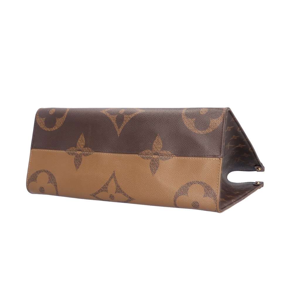 ルイヴィトン オンザゴーMM モノグラムジャイアント ショルダーバッグ モノグラムリバース M45321 ブラウン LOUIS VUITTON 中古