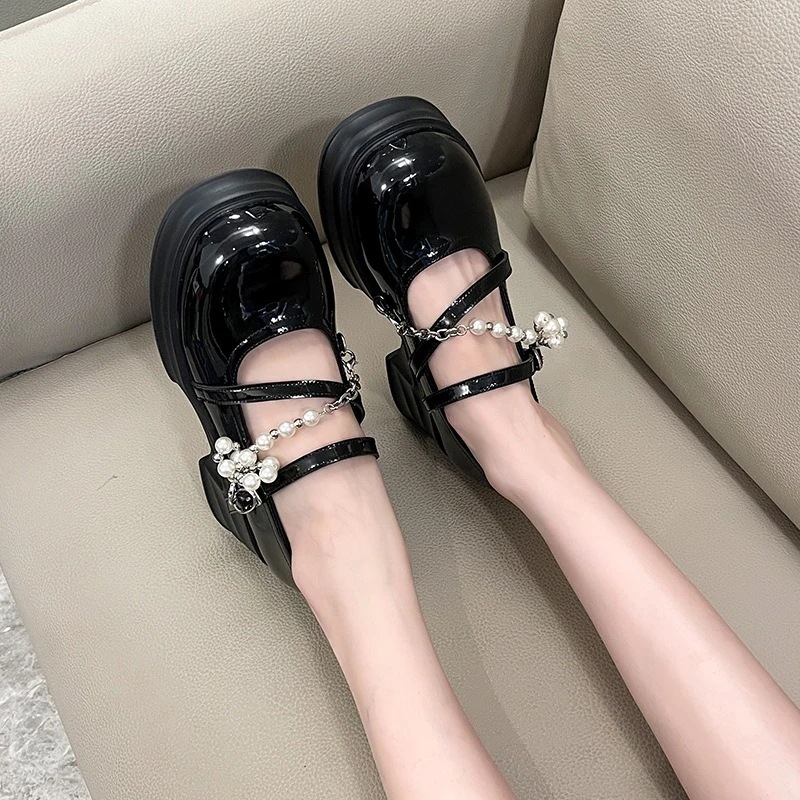 厚底ローファー 紫の錯覚小さな革の靴 厚底メリージェーンシングルシューズ 浅い口の靴 広い足太い足大きいサイズ女性の靴 厚底ローファー 紫の錯覚小さな革の靴 厚底メリージェーンシングルシューズ 浅い口の靴 広い足太い足大きいサイズ女性の靴