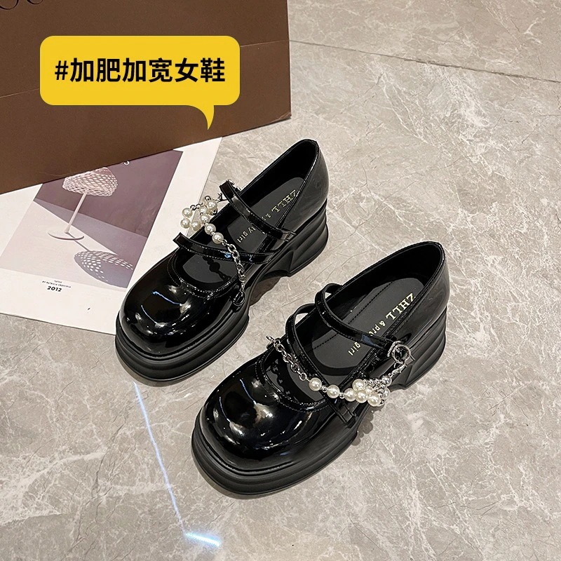 厚底ローファー 紫の錯覚小さな革の靴 厚底メリージェーンシングルシューズ 浅い口の靴 広い足太い足大きいサイズ女性の靴 厚底ローファー 紫の錯覚小さな革の靴 厚底メリージェーンシングルシューズ 浅い口の靴 広い足太い足大きいサイズ女性の靴