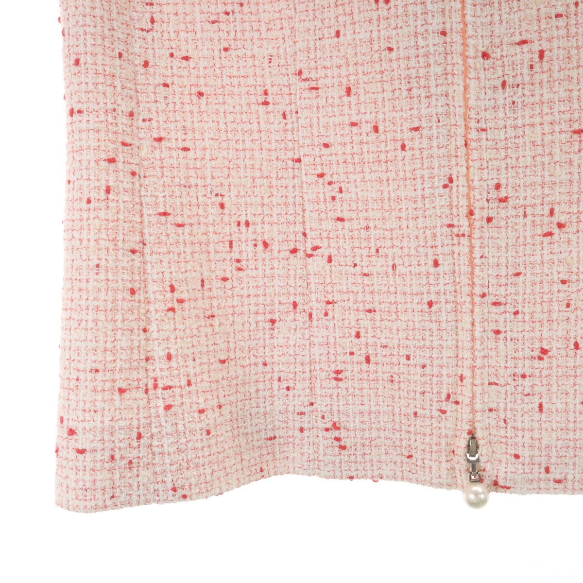 未使用 Rene ルネ 日本製 5分袖 ツイード ジャケット 34 ピンク系 レディース 古着 未使用 Rene ルネ 日本製 5分袖 ツイード ジャケット 34 ピンク系 レディース 古着