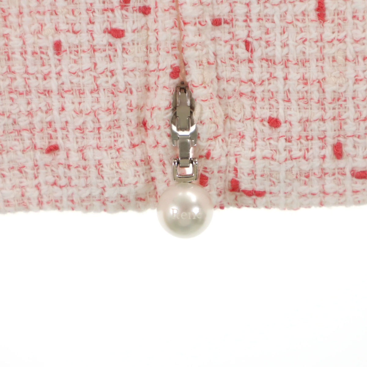 未使用 Rene ルネ 日本製 5分袖 ツイード ジャケット 34 ピンク系 レディース 古着 未使用 Rene ルネ 日本製 5分袖 ツイード ジャケット 34 ピンク系 レディース 古着