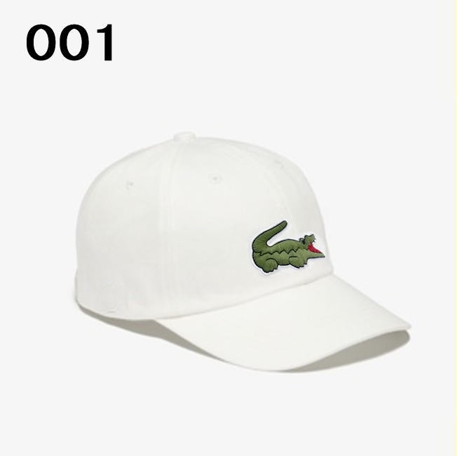 帽子 オーバーサイズワニロゴステッチキャップ RK009J-99 001(ホワイト) 031(ブラック) 166(ネイビー) 02S(ベージュ) 帽子 オーバーサイズワニロゴステッチキャップ RK009J-99 001(ホワイト) 031(ブラック) 166(ネイビー) 02S(ベージュ)