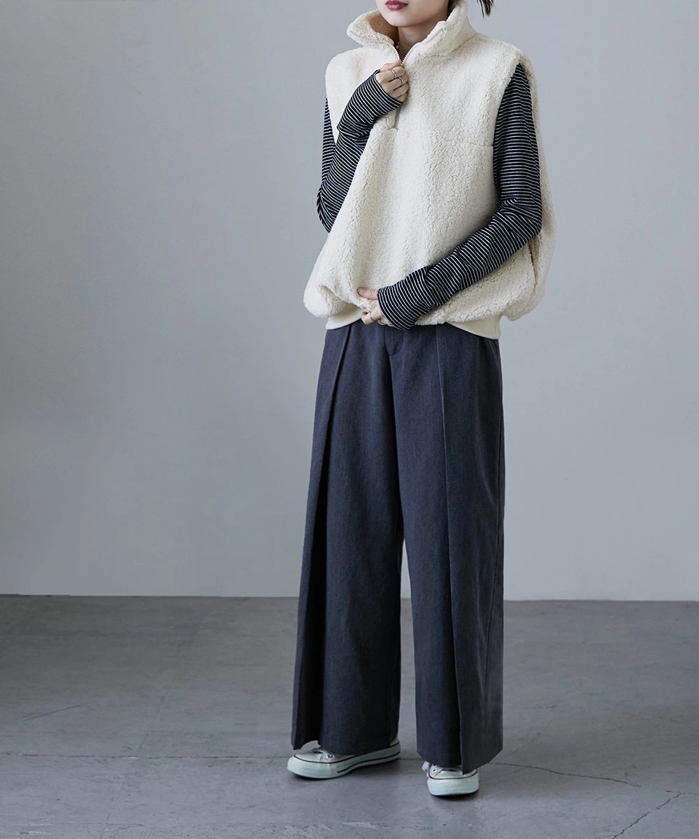 【即納】ハーフジップボリュームボアベスト トップス アウター ベスト ボア ハーフジップ ノースリーブ スタンドカラー ハイネック ボトルネック ジップアップ レイヤード プルオーバー ビッグシルエッ 【即納】ハーフジップボリュームボアベスト トップス アウター ベスト ボア ハーフジップ ノースリーブ スタンドカラー ハイネック ボトルネック ジップアップ レイヤード プルオーバー ビッグシルエッ