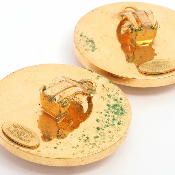 シャネル ココマーク エンボステクスチャー ラウンド ブラック クリップタイプ 【イヤリング】 シャネル ココマーク エンボステクスチャー ラウンド ブラック クリップタイプ 【イヤリング】