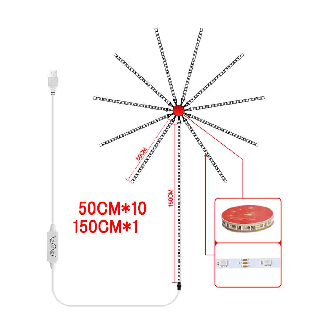 LED花火テープライト APP操作 USB花火ライト 音楽と同期色変化花火ライト 店舗/カラオケ/庭/ホーム装飾用 音楽ledテープライト イルミネーション流れる花火 LEDテープ型 RGB 光が走る