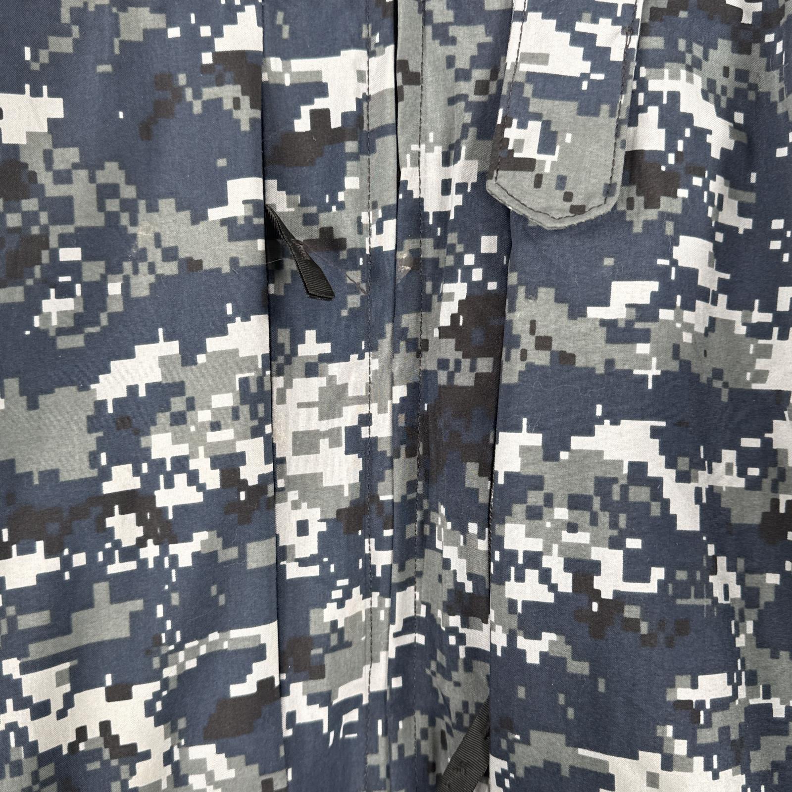 古着 ミリタリージャケット ECWCS GORE-TEX デジカモ ゴアテックスパーカー ロング コート カモフラ small XXlong+2 ネイビー メンズ 古着 ミリタリージャケット ECWCS GORE-TEX デジカモ ゴアテックスパーカー ロング コート カモフラ small XXlong+2 ネイビー メンズ