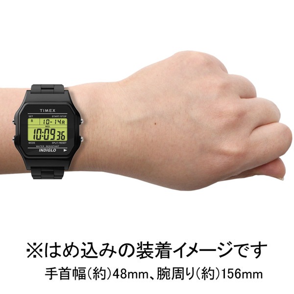 タイメックス 【国内正規品】クラシック・タイル コレクション クラシックデジタル ブラック クオーツ　ユニセックスタイプ TW2V20000