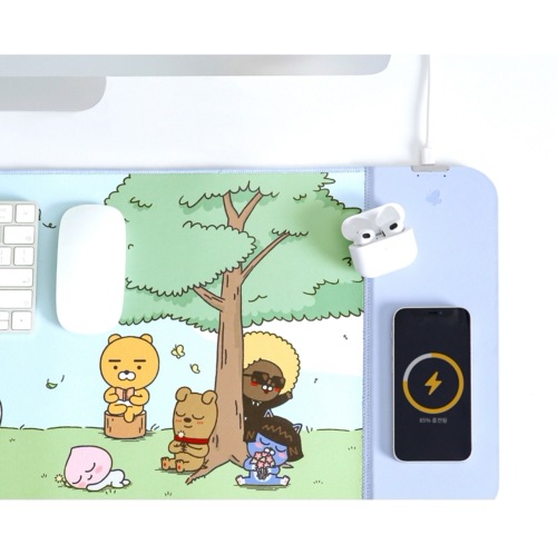 KAKAO FRIENDS 公式正規品 デュアル ワイヤレス充電 ロング マウスパッド スマホ イヤホン 充電可能 KAKAO FRIENDS 公式正規品 デュアル ワイヤレス充電 ロング マウスパッド スマホ イヤホン 充電可能