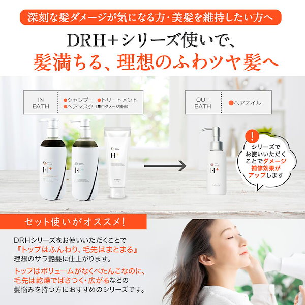 DRH+シャンプー 本体 つめかえ 髪の美容原液 セット ヘマチン配合