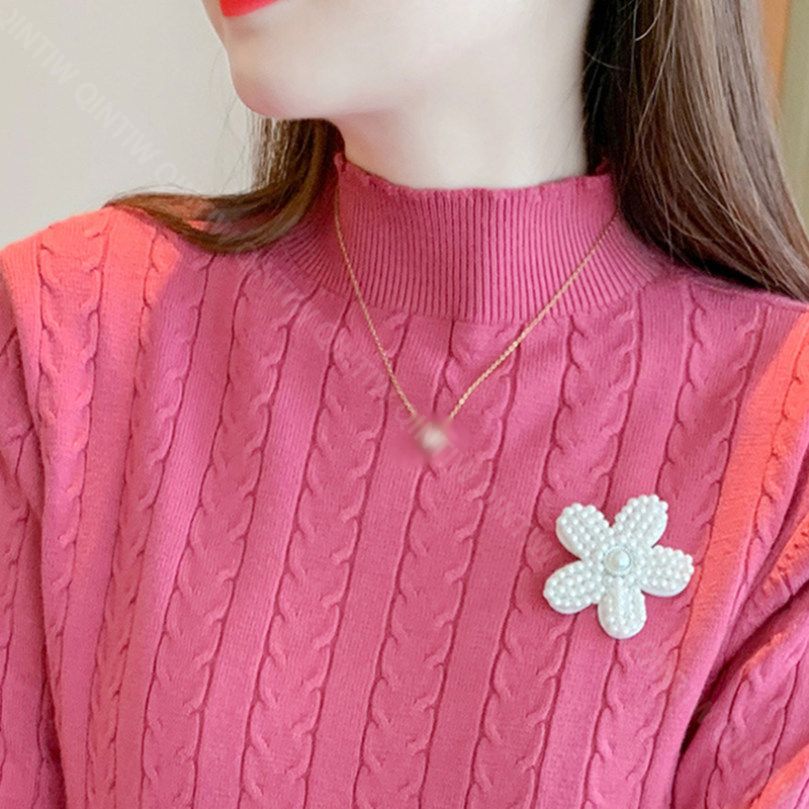 クーポン ニットセーター プルオーバー タートルネック セーター レディース ケーブル編み ハイネック インナー ベーシック ニット セーター 厚手 秋冬 トップス アウター 秋 ストレッチ 長袖 キ