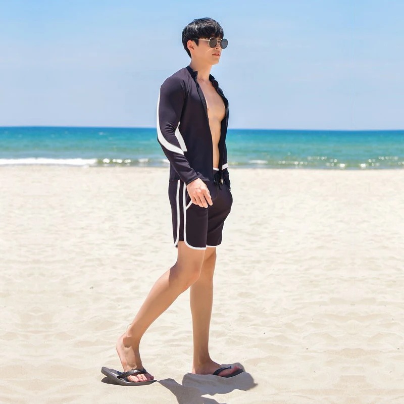 Wosunrushガードカップル2023新しい韓国長袖マルチピース水着水着入浴スーツサーフィンロングパンツ Wosunrushガードカップル2023新しい韓国長袖マルチピース水着水着入浴スーツサーフィンロングパンツ