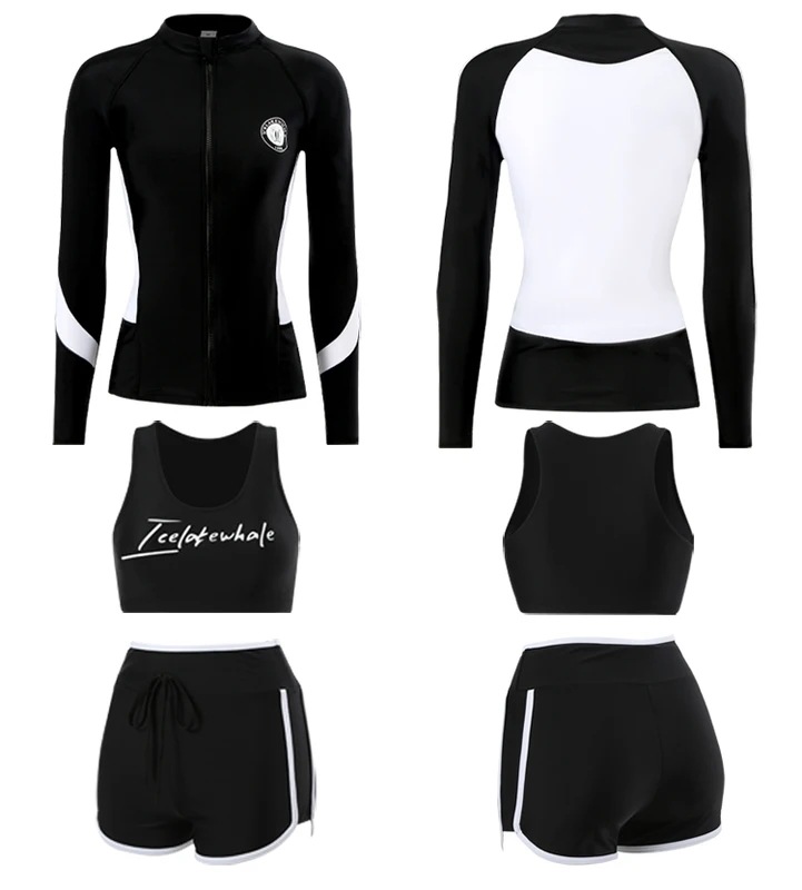 Wosunrushガードカップル2023新しい韓国長袖マルチピース水着水着入浴スーツサーフィンロングパンツ Wosunrushガードカップル2023新しい韓国長袖マルチピース水着水着入浴スーツサーフィンロングパンツ