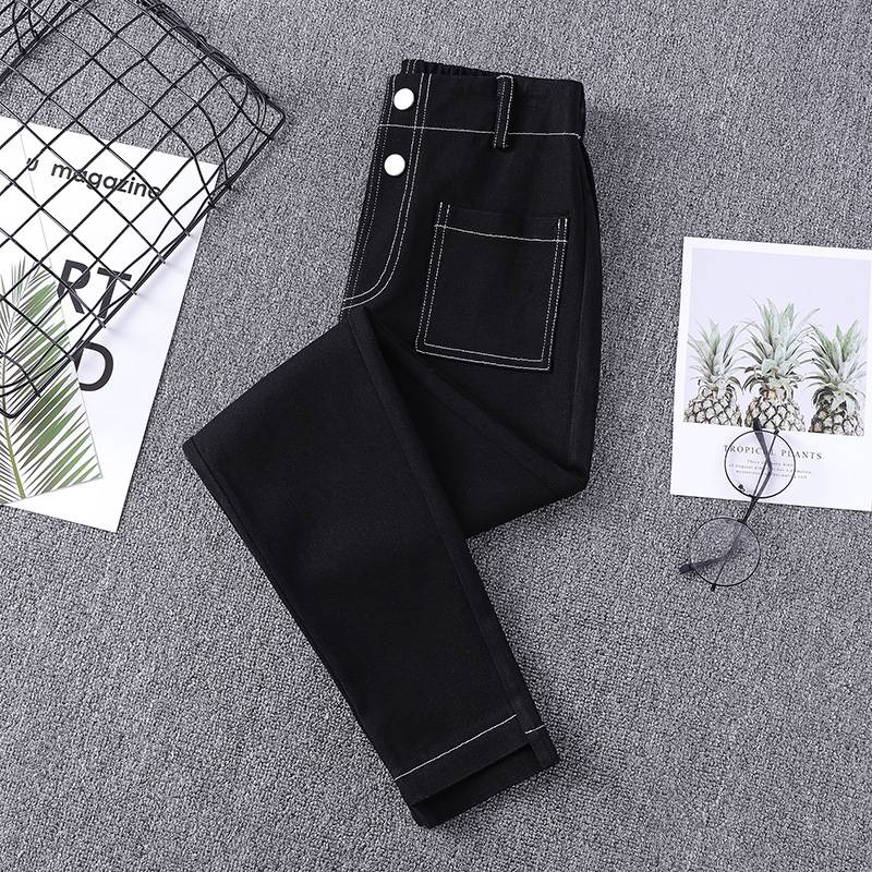 デニムパンツ タイト スキニー ハイウエスト 無地 シンプル カジュアル お洒落 かっこいい ラフ メンズライク マニッシュ ボーイッシュ スポーティー 春 夏 秋 冬 10代 20代 30代 学生