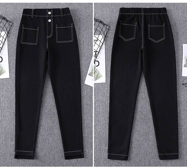 デニムパンツ タイト スキニー ハイウエスト 無地 シンプル カジュアル お洒落 かっこいい ラフ メンズライク マニッシュ ボーイッシュ スポーティー 春 夏 秋 冬 10代 20代 30代 学生