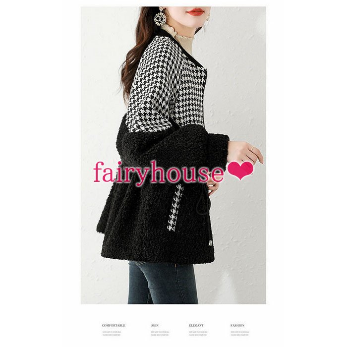 スタジャン ジャケット レディース 秋冬新作 40代 長袖チェック柄ジャケット ミディアム丈コート