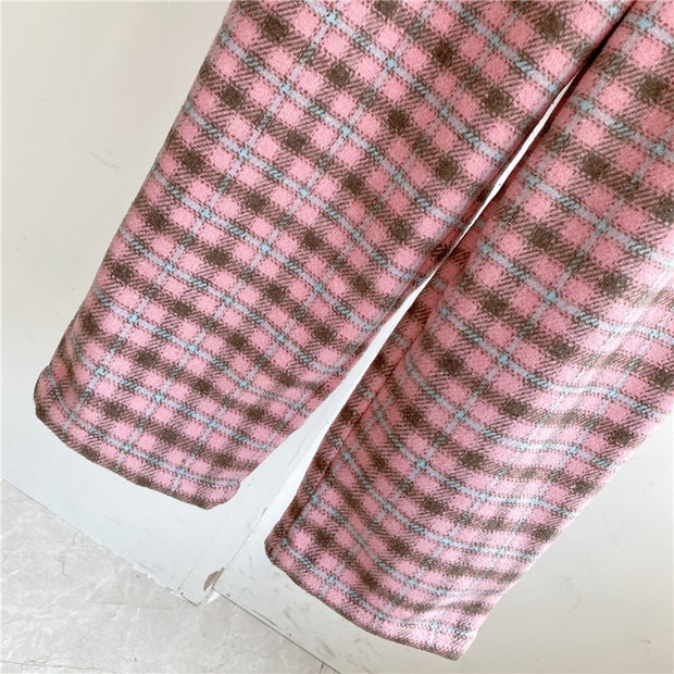 チェック柄 ストレート パンツ ワイドレッグ カジュアル ボトムス パンツ ロング かわいい 大人可愛い カジュアル レトロ こなれ感 ラフ メンズライク ボーイッシュ ルーズ 春 秋 冬 クリスマス