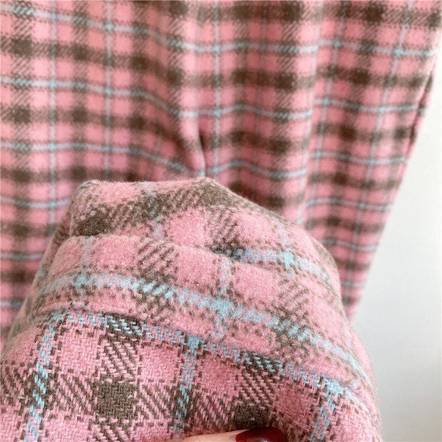 チェック柄 ストレート パンツ ワイドレッグ カジュアル ボトムス パンツ ロング かわいい 大人可愛い カジュアル レトロ こなれ感 ラフ メンズライク ボーイッシュ ルーズ 春 秋 冬 クリスマス