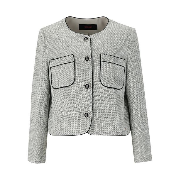 （フォレスト）カラートリムツイードクロップジャケット（SZ3JKM6）