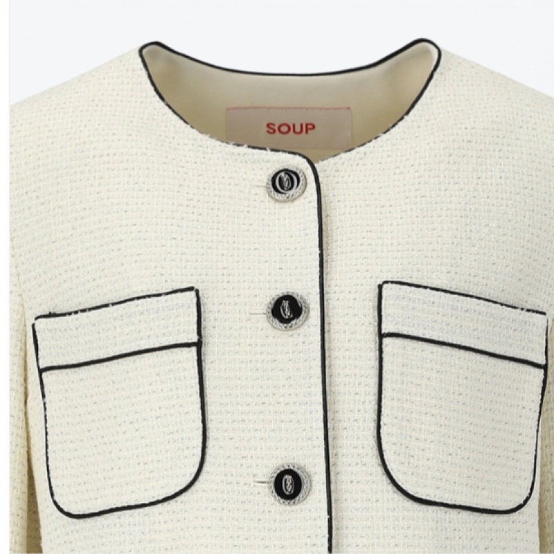 （フォレスト）カラートリムツイードクロップジャケット（SZ3JKM6）