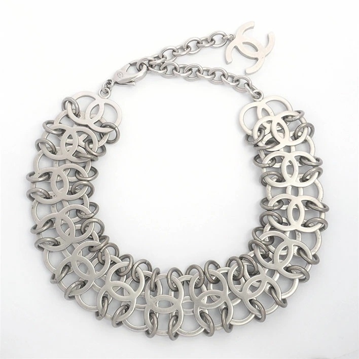 【美品】シャネル ココマーク チェーン ネックレス シルバーカラー 【チョーカー】