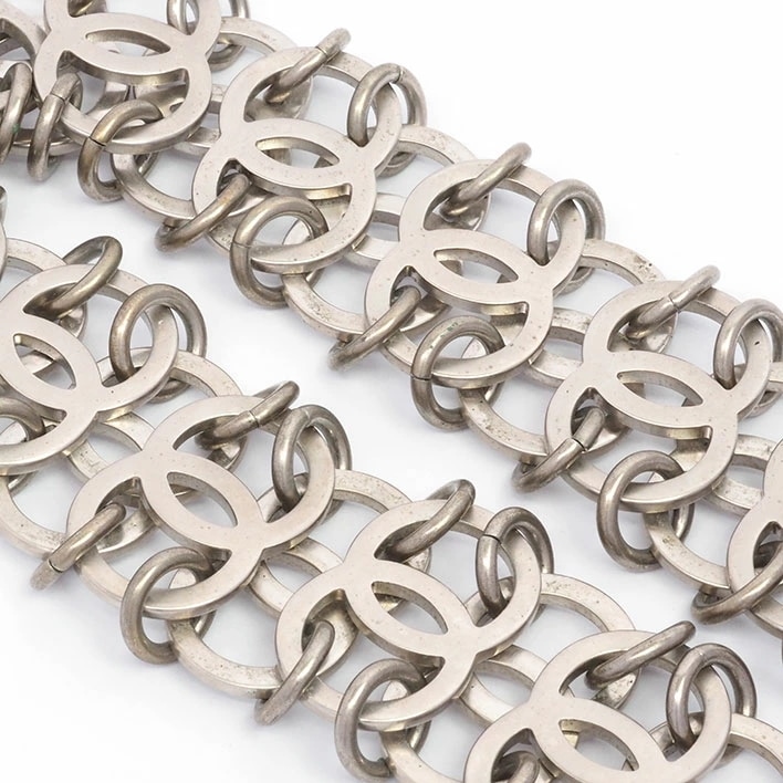 【美品】シャネル ココマーク チェーン ネックレス シルバーカラー 【チョーカー】