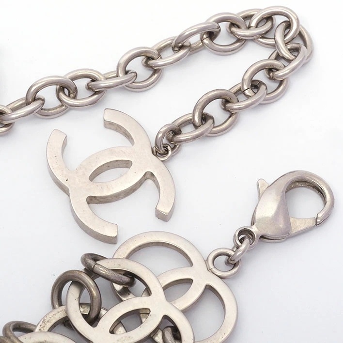 【美品】シャネル ココマーク チェーン ネックレス シルバーカラー 【チョーカー】