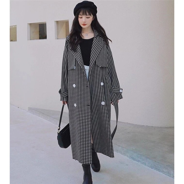 トレンチコート レディース ロングコート コート アウター 千鳥柄 チェスター 秋物 春コート 通勤 トレンチコート レディース ロングコート コート アウター 千鳥柄 チェスター 秋物 春コート 通勤