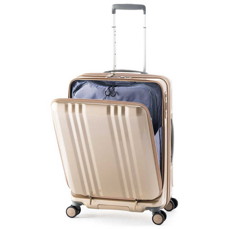 A.L.I　ハードキャリー デカかるEdge フロントオープンタイプ コーラルピンク [TSAロック搭載 /55(+10)L /3泊～5泊]　ALI07722FW