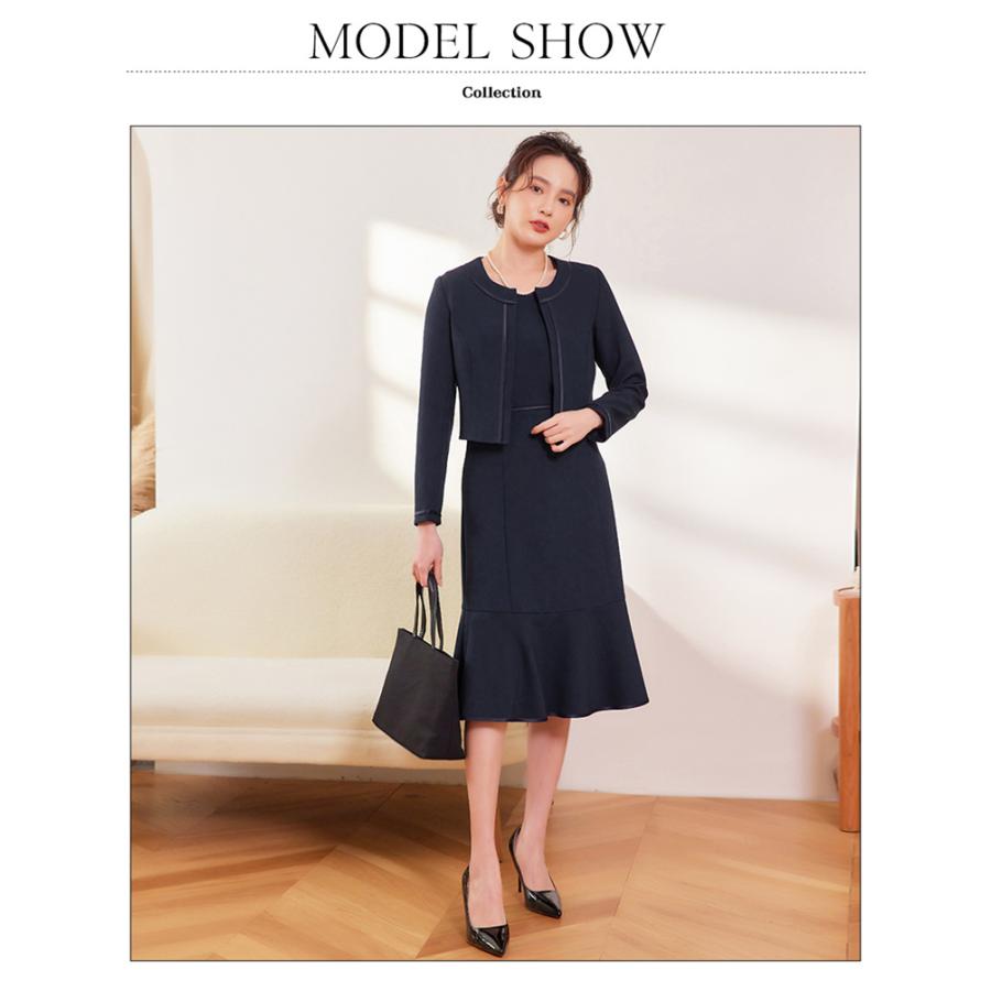 喪服 礼服 レディース ブラックフォーマル オール 洗える 冠婚葬祭 体型カバー ジャケット 半袖 葬式/二次会/面接/仕事着/入園式など