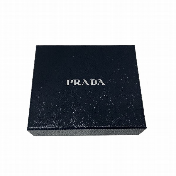 プラダ PRADA サフィアーノ ブラック 2つ折り財布 ユニセックス 【中古】
