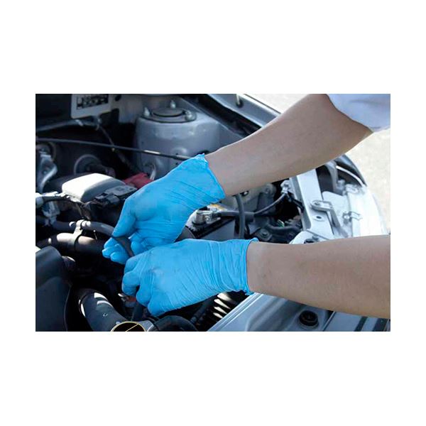 （まとめ）ショーワ No.886ニトリスト/タフプラス パウダーフリー LL 青 100枚[x5]